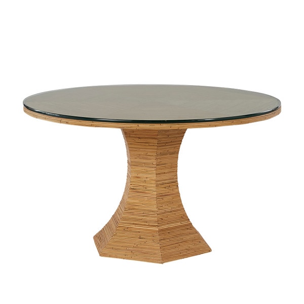 Nantucket Round Dining Table w/Glass Top